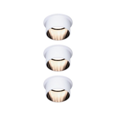 Iluminare decorativă - Set spoturi încastrabile Gil Coin 3x6,5W alb/negru, cu flux luminos variabil în trei pași