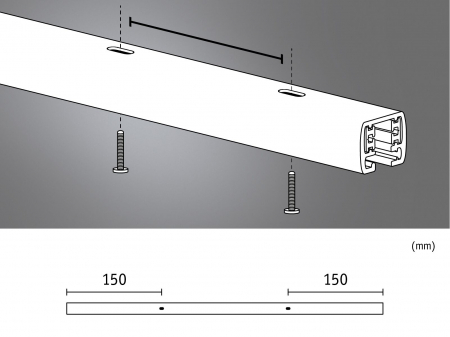 Sina URail 50 cm, 230V, max. 1000W, alb Signal [6]