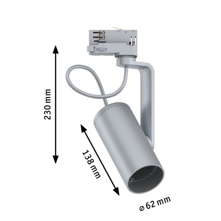 Spot Apol II pentru șină Paulmann ProRail3, E27, max. 50W, cu flux luminos variabil, 230V, crom [5]