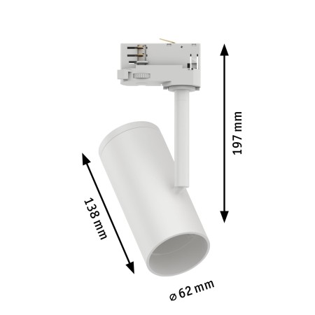 Spot Apol pentru șină Paulmann ProRail3, E27, max. 50W, cu flux luminos variabil, 230V, alb [5]