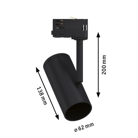 Spot Apol pentru șină Paulmann ProRail3, E27, max. 50W, cu flux luminos variabil, 230V, negru [6]