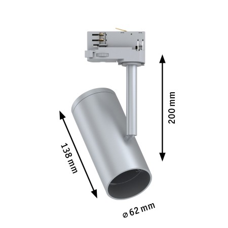 Spot Apol pentru șină Paulmann ProRail3, E27, max. 50W, cu flux luminos variabil, 230V, crom [5]
