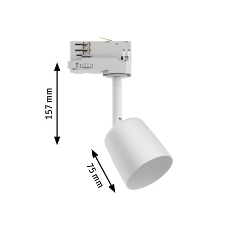 Spot Cover pentru șină Paulmann ProRail3, GU10, max. 10W, cu flux luminos variabil, 230V, alb [4]