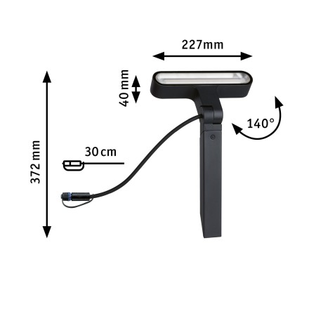 Spot de grădină Plug & Shine LED Ito, aliniere orizontală, IP65, 3000K, 6W, antracit [3]