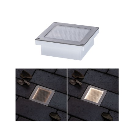 Solare - Spot de pardoseală Aron IP67 3000K metal cu senzor de mișcare 5/40lm 10x10cm