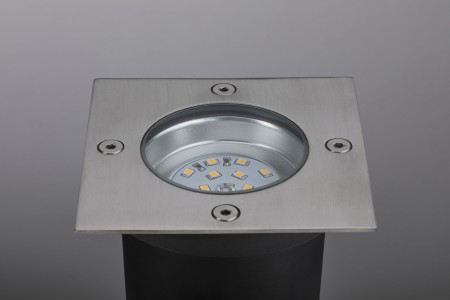 Spot de pardoseală P&S IP65 3000K 24V 3,6W 300lm, patrat, inox [2]