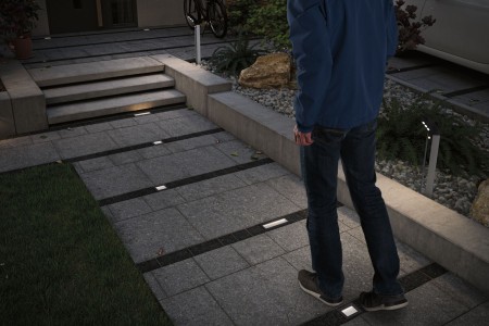 Spot de pardoseală solar LED, Domenic, IP67 3000K 1lm, negru [4]