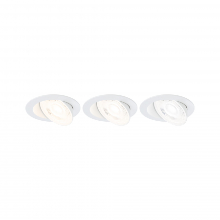 Spot încastrabil Aumus LED, rotund, 105mm, 90°,  5W, 700lm, 230V, flux luminos variabil în 3 pași, temperatură de culoare variabilă 2700 - 6500K, alb [6]