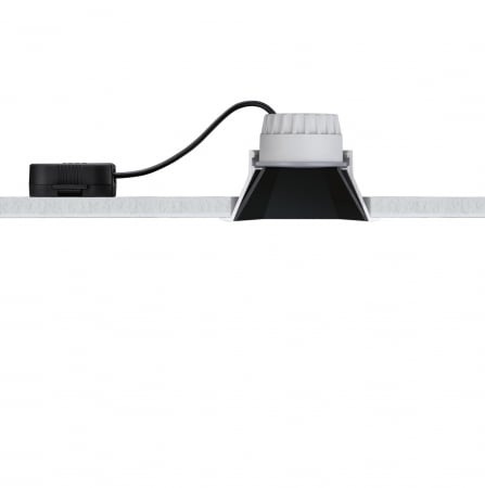 Spot incastrabil Cole Coin, IP44, patrat, 88x88mm, 6W, 470lm, 230V, flux luminos variabil in 3 pasi, 2700K, negru [6]