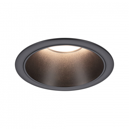 Spoturi incastrabile - Spot încastrabil Cole LED, IP44, Coin 6W, 470lm, 230V, 2700K, negru, cu flux luminos variabil în 3 pași