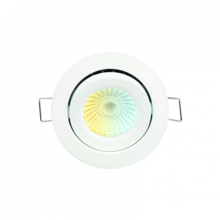Spot încastrabil FaloCS™, 5W, IP44, 2700/3000/4000K, 5W, orientabil, alb, cu flux luminos variabil [1]