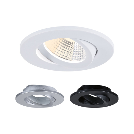 Spoturi incastrabile - Spot încastrabil LED White Select Viona, IP65, rotund, 85mm, 25°,  6W, 520lm, 230V,  2700 - 4000K negru mat-crom mat-alb mat