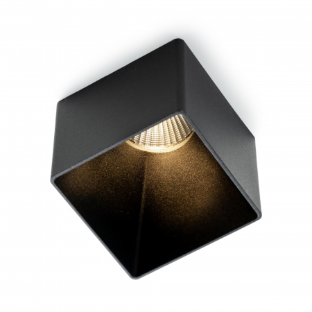Spoturi incastrabile - Spot încastrabil SLC Design Blocky, negru, 9W, 2700K
