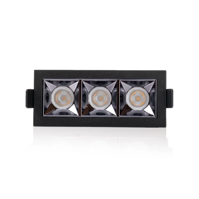 Spoturi incastrabile - Spot încastrabil SLC Pixel X3, 4000K, negru
