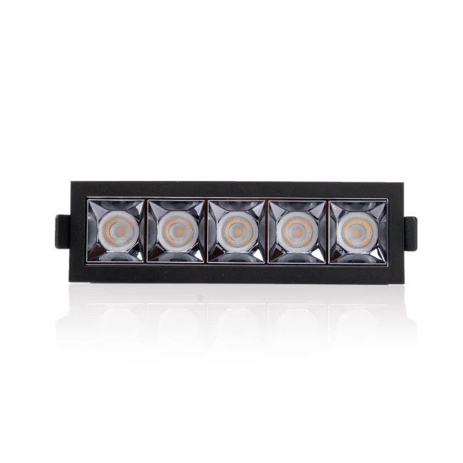 Spoturi incastrabile - Spot încastrabil SLC Pixel X5, 3000K, negru