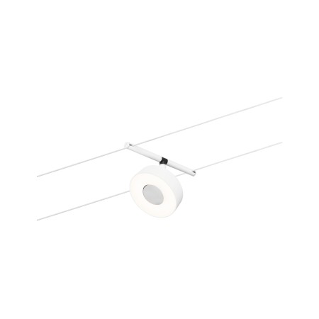 Seturi si spoturi pe cablu 12V DC - Spot individual Circle LED 400lm 5W 3000K  12V alb mat-crom