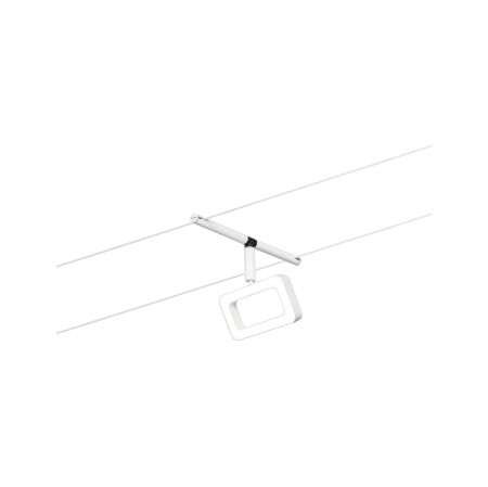 Seturi si spoturi pe cablu 12V DC - Spot individual Frame LED 400lm 4,8W 3000K  12V alb mat-crom