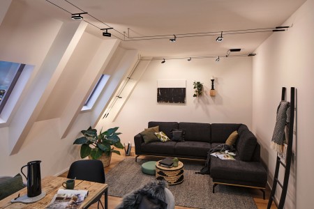 Spot individual Frame LED 400lm 4,8W 3000K  12V negru mat-crom [4]