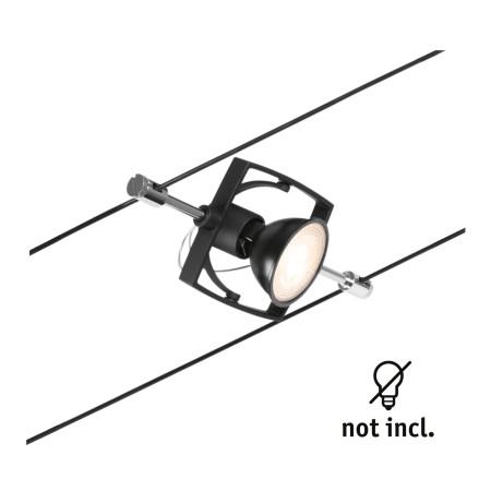 Spot individual Mac II GU5,3,  max. 10W, 12V, negru mat-crom [1]