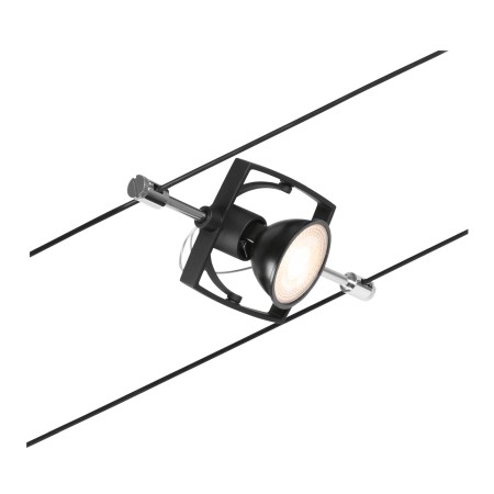 Seturi si spoturi pe cablu 12V DC - Spot individual Mac II GU5,3,  max. 10W, 12V, negru mat-crom
