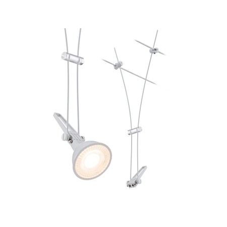Iluminat pe cabluri - Spot individual pe cablu Comet GU5,3, max. 50W, 12V alb mat-crom