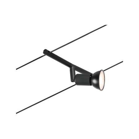 Spot individual pe cablu Salt GU5,3, max. 10W, 12V, negru mat-crom [2]