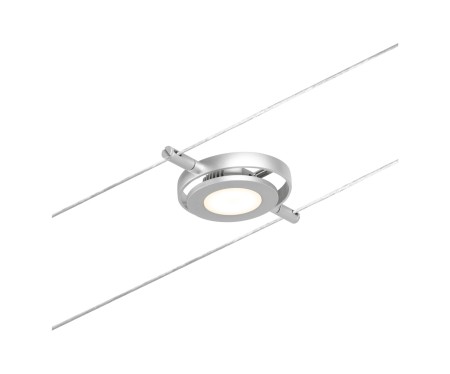 Seturi si spoturi pe cablu 12V DC - Spot individual RoundMac LED 450lm 4,5W 3000K  12V crom mat-crom