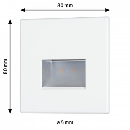 Spot LED vertical Edge Quadro, pătrat, 80x5mm, 1,2W, 50lm, 230V,  2700K, alb mat [6]