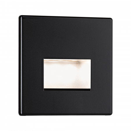 Verticale (de perete) - Spot LED vertical Edge Quadro, pătrat, 80x5mm, 1,2W, 50lm, 230V,  2700K, negru mat