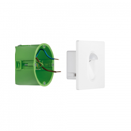 Spot LED vertical Wall, pătrat, 78x35mm, 1,1W, 65lm, 230V, 2700K, alb [7]