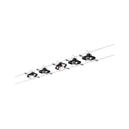 Spot MacII pe cablu max 1x10W GU5,3 negru mat 12V metal/plastic [4]