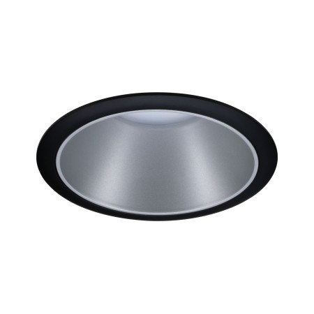 Spot încastrabil Cole rotund fix max 1x10W GU10 230V negru mat/argintiu [1]