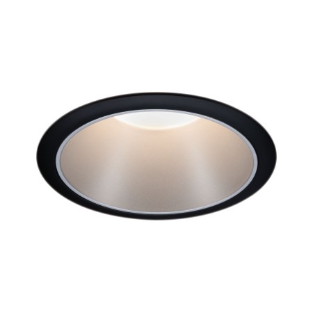 Familia Cole - Spot încastrabil Cole rotund fix max 1x10W GU10 230V negru mat/argintiu