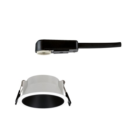 Spot încastrabil Cole rotund, fix max 1x10W GU10 230V alb/negru mat [6]