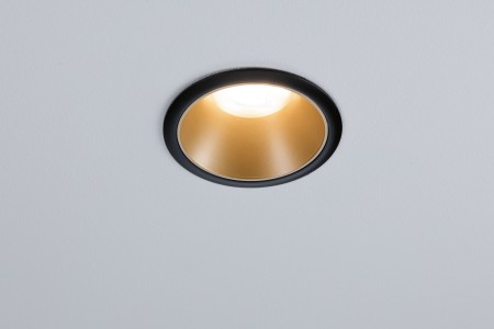 Spot încastrabil Cole rotund, fix max 1x10W GU10 230V negru mat/auriu [2]
