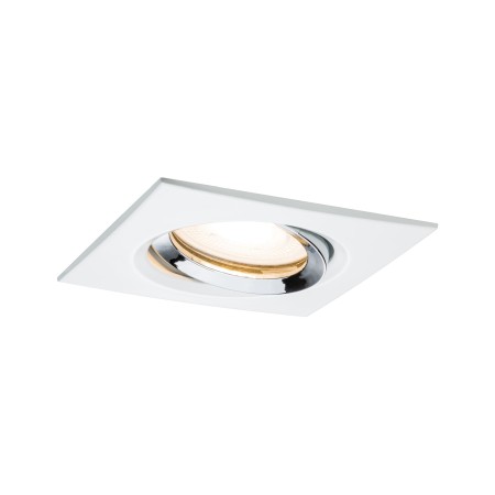 Spoturi incastrabile - Spot încastrabil Nova Plus IP65 orientabil pătrat max1x 35W GU10/GU5,3 alb mat-crom