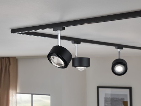 Spot pentru șină Urail, Aldan 9W negru/crom mat, cu flux luminos variabil [7]