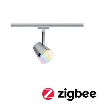Iluminat pe sină - Spot pentru șină Urail, ZigBee Cone, RGBW 6W GU10 crom mat