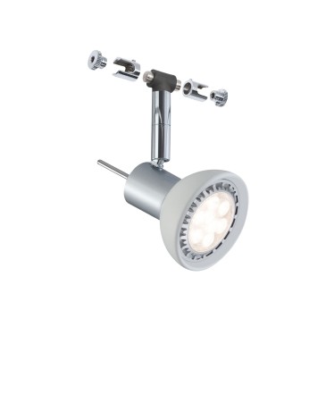 Spot Sheela pe cablu max 1x10W GU5,3 crom mat/opal 12V metal/sticlă [4]