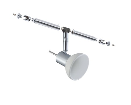 Seturi si spoturi pe cablu - Spot Sheela pe cablu max 1x10W GU5,3 crom mat/opal 12V metal/sticlă