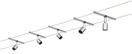 Spot Spice Salt pe cablu max 5x10W GU5,3 crom mat 230/12V 80VA metal [2]