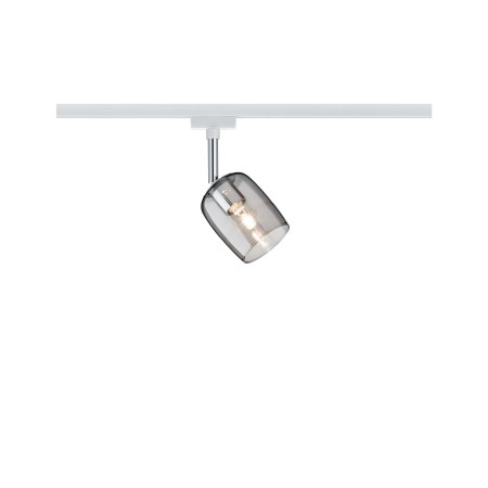 Spoturi - Spot URail Blossom max. 1x10W G9 alb/sticlă afumată transparent 230V metal/sticlă
