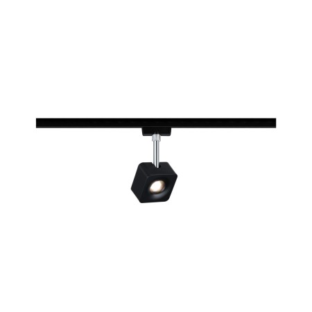Iluminat interior - Spot URail Cube 1x8W negru mat crom 230V metal/plastic 2700K, flux luminos variabil
