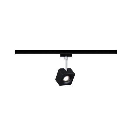Iluminat interior - Spot URail Cube 1x8W negru mat crom 230V metal/plastic 4000K, flux luminos variabil