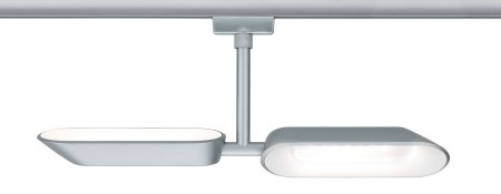 Spot URail Dipper 2x8W crom mat/alb 230V metal/plastic, cu flux luminos variabil [1]