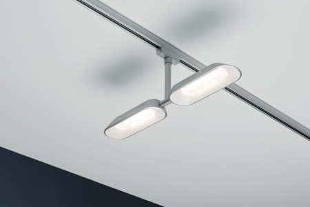 Spot URail Dipper 2x8W crom mat/alb 230V metal/plastic, cu flux luminos variabil [4]