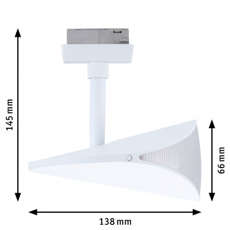 Spot URail LED Alejandro, 800lm, 10W, 4000K, 230V, alb Signal, flux luminos variabil în 3 pași [4]