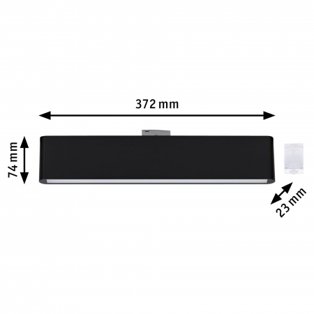 Spot URail LED Ceris, 850lm, 9,5W, 4000K, 230V, negru mat, cu flux luminos variabil în 3 pași [1]
