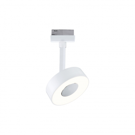 Iluminat pe sină - Spot URail LED Circle 210lm, 5W, 3000K, 230V, alb Signal, flux luminos variabil în 3 pași