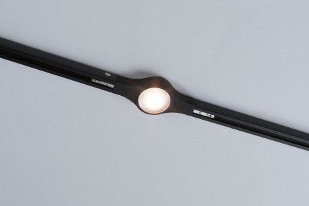 Spot URail LED cu funcție de conector liniar, 5,3W, negru mat, negru mat, 2700K, cu flux luminos variabil [1]